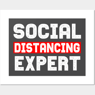 Social distancing Expert funny quote gift Posters and Art